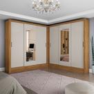 Closet Casal Duplo Dubai 6 Portas com Espelho 6 Gavetas