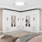 Closet Casal Duplo Lu 12 Portas Com Espelho 8 Gavetas