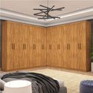 Closet Casal Duplo Rubi Premium 16 Portas 8 Gavetas Carioca Móveis