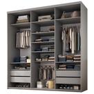 Closet Casal Guarda Roupa Sem Porta 208cm 4 Gavetas MDF Tunísia R02 Urbe - Lyam Decor