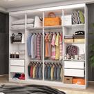 Closet Casal Rubi 4 Gavetas Carioca Móveis