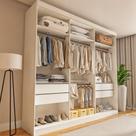 Closet Casal sem Portas 4 Gavetas Paris Yescasa