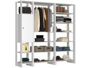Closet com 1 Cabideiro, 1 Porta com 2 prateleias e 12 nichos EY101-3-7 Linha Yes Emovell