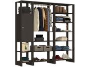 Closet com 1 Cabideiro, 1 Porta com 2 prateleias e 12 nichos EY101-3-7 Linha Yes Emovell