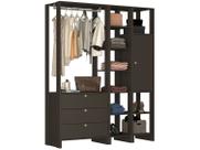 Closet com 1 Cabideiro, 1 Porta com 2 prateleiras e 10 nichos EY102-4-7 Linha Yes Emovell