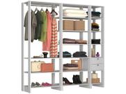 Closet com 1 Cabideiro, 2 Gavetas e 14 nichos EY101-3-6 Linha Yes Emovell
