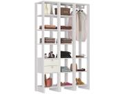 Closet com 1 Cabideiro, 2 Gavetas e 14 nichos EY104-5-6 Linha Yes Emovell
