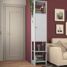 Closet com 1 Porta contendo 2 prateleias e 3 nichos externos EY107 Linha Yes Emovell