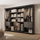 Closet Com 4 Gavetas Alasca Preto Touch Carraro Closet Com 4 Gavetas Alasca Preto Touch Carraro