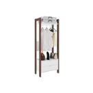 Closet de Casal AZ1011 Armário Alto c/ 1 Prateleira e 2 Gavetas Branco/Nogal - Tecno Mobili