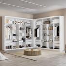 Closet Duplo NT6060 100% MDF Branco Amoudi Móveis
