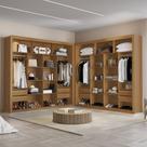 Closet Duplo NT6060 100% MDF Freijó Amoudi Móveis Closet Duplo NT6060 100% MDF Freijó Amoudi Móveis