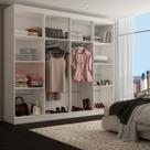 Closet Ele e Ela 8 Prateleiras Malbec Branco Fosco - Panorama Móveis Closet Ele e Ela 8 Prateleiras Malbec Branco Fosco - Panorama Móveis