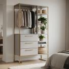 Closet Industrial Aberto 5 Prateleiras 3 Gavetas Linha Destaques