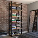 Closet Industrial Marseille 5 Prateleiras Black/Brise - Panorama Móveis