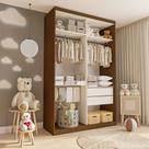 Closet Infantil sem Portas 2 Gavetas Júlia