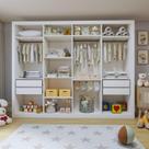 Closet Infantil sem Portas 4 Gavetas Dani Branco