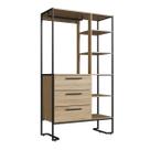 Closet Linha Destaques Oak/Preto MX1060 Maxicasa