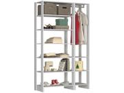 Closet Modulado 2 Peças com 1 Cabideiro e 9 Nichos Yes