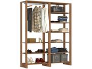 Closet Modulado 2 Peças com 1 Cabideiro e 9 Nichos Yes