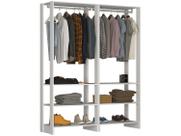 Closet Modulado 2 Peças com 2 Cabideiros e 3 Nichos Yes