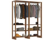 Closet Modulado 2 Peças com 2 Cabideiros e 3 Nichos Yes