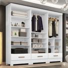 Closet Modulado 3 Peças 3 Gavetas Smart Versatile Espresso Móveis