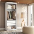 Closet Modulado Sem Portas com Gavetas 70 cm MDF Lotus Belmax