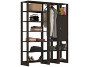 Closet Multi Yes Com Cabideiro Porta e 12 Prateleiras Nova Mobile