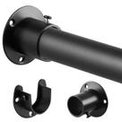 Closet Rod Luvenia Metal Black 1,3 cm de diâmetro 65 kg de capacidade