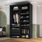 Closet Solteiro 100% Mdf 139,5cm 2 Gavetas Moutier