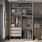 Closet Solteiro 100% MDF BP 139,5cm 3 Gavetas Sion Bege