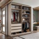 Closet Solteiro 100% Mdf Bp 159,5cm 3 Gavetas Monreale