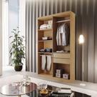 Closet Solteiro Hera 2 Gavetas 4 Prateleiras Mdf Rufato Imbuia