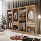 Closet Solteiro Hera Premium 4 Gavetas 8 Prateleiras MDF Rufato Closet Solteiro Hera Premium 4 Gavetas 8 Prateleiras MDF Rufato