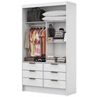 Closet Solteiro Sevilha 6 Gavetas Carioca Cor Branco
