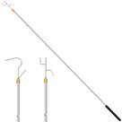 Clothes Hook Pole Cagaloi ajustável em aço inoxidável de 74 a 180 cm