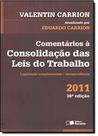 Clt : Comentários À Consolidação das Leis do Trabalho