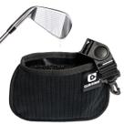 Club Scrub Mini, bolsa para limpeza de tacos de golfe e bolas de golfe, forro impermeável com tecnologia Clean Face, clipe removível, lavável à máquina, limpa ranhuras de tacos, exterior seco (preto)