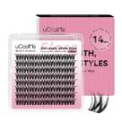 Clusters de cílios uCoolMe Flora Lash 14 mm D Curl 0,05 mm preto