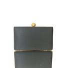 Clutch Preta detalhes dourado