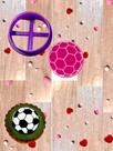 CM15 Cortador e marcador futebol bola confeitaria pasta americana