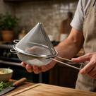 Coador Cônico Chinoy Inox 20x18cm - Filtro Reutilizável para Cozinha