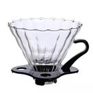 Coador de Café em Vidro Transparente (1- 4 Doses) Porta Filtro Elegante