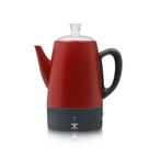 Coador de café Moss & Stone Electric 10 xícaras de aço inoxidável vermelho
