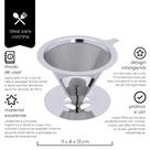 Coador de Café Reutilizável Expresso Pereira Da Aço Inox Premium Coador de Café Reutilizável Expresso Pereira Da Aço Inox Premium