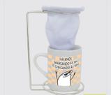 Coador de Pano Individual com Suporte e Caneca