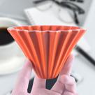 Coador Filtro De Suporte Cafe Cerâmica Reutilizável Laranja