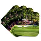 Coasters 3D-Rose Amen Corner em Augusta, Geórgia, conjunto de 4