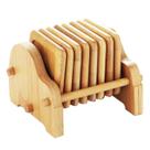 Coasters 8pcs mesa de isolamento térmico com suporte placa de decoração de casa à prova d'água conjunto de porta-copos de bambu de escritório